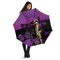 ANZAC Soldier and War Animals Umbrella We Will Remember Them