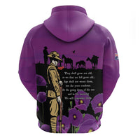 ANZAC Soldier and War Animals Zip Hoodie We Will Remember Them