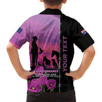 Personalised ANZAC War Animals Kid Hawaiian Shirt Lest We Forget Memorial