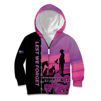 Personalised ANZAC War Animals Kid Hoodie Lest We Forget Memorial