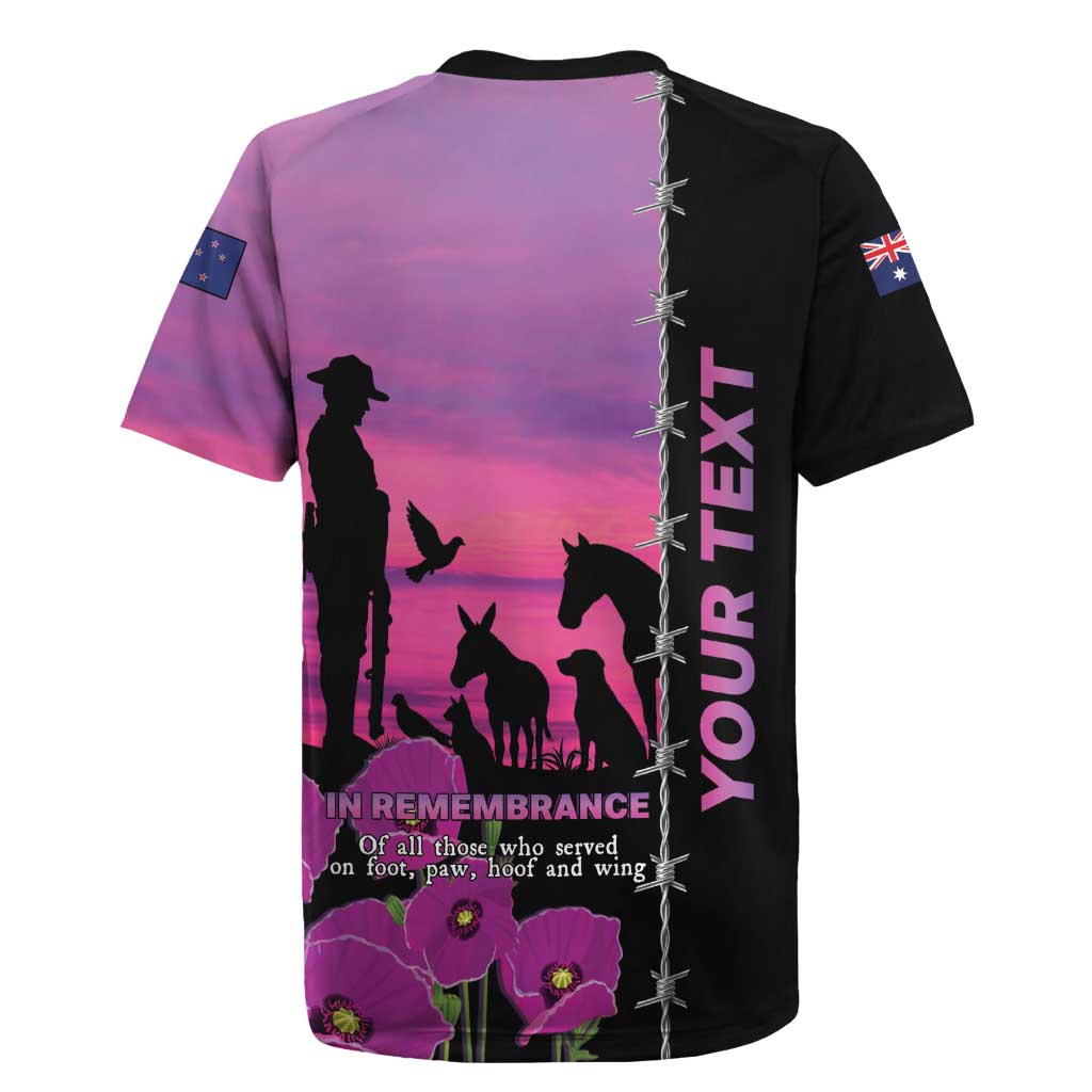 Personalised ANZAC War Animals Rugby Jersey Lest We Forget Memorial