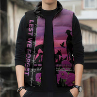Personalised ANZAC War Animals Sleeveless Puffer Jacket Lest We Forget Memorial