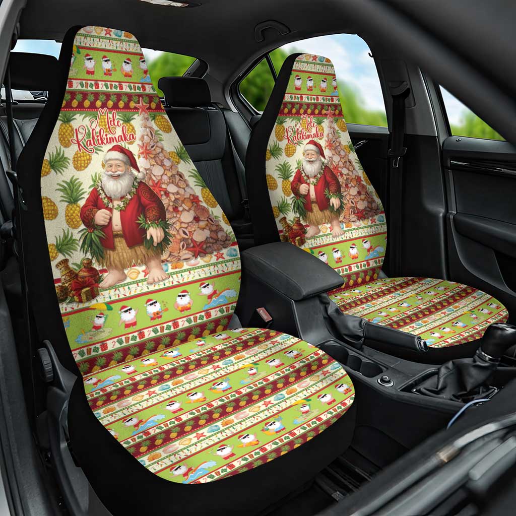 Hawaiian Santa Aloha Pineapple Christmas Car Seat Cover Mele Kalikimaka - Polynesian Pride