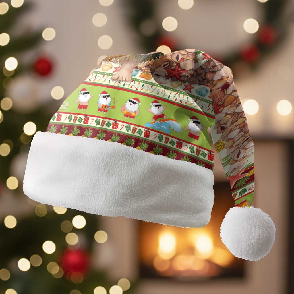 Hawaiian Santa Aloha Pineapple Christmas Santa Hat Mele Kalikimaka - Polynesian Pride