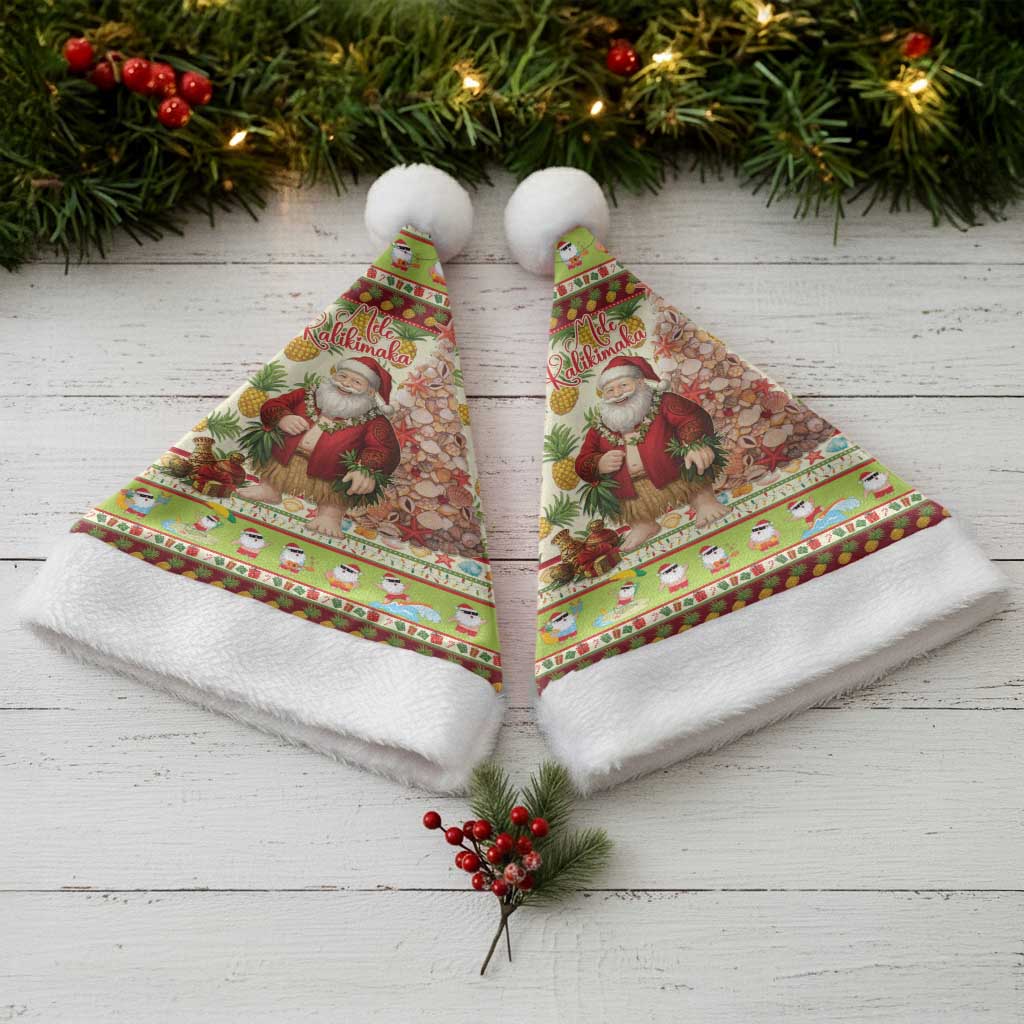 Hawaiian Santa Aloha Pineapple Christmas Santa Hat Mele Kalikimaka - Polynesian Pride