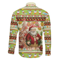 Hawaiian Santa Aloha Pineapple Christmas Family Matching Short Sleeve Bodycon Dress and Hawaiian Shirt Mele Kalikimaka LT15 - Polynesian Pride