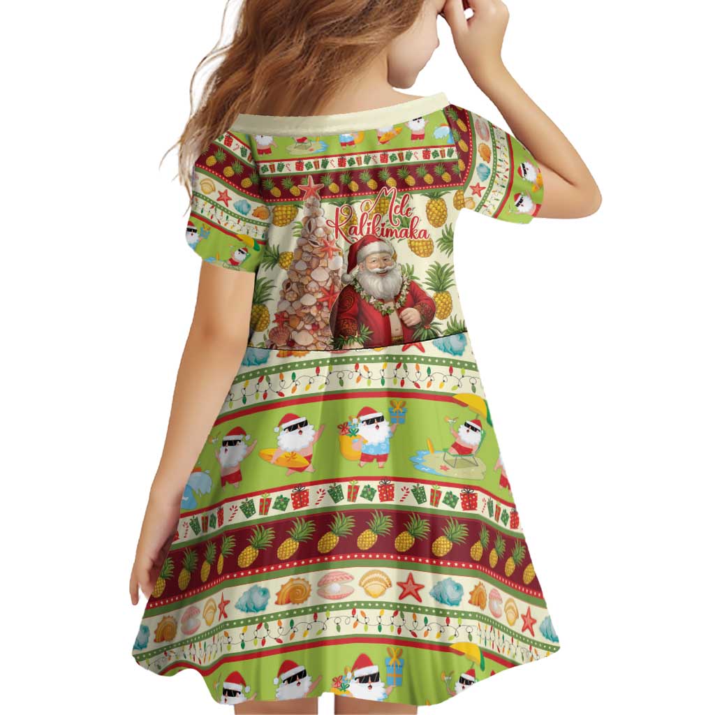 Hawaiian Santa Aloha Pineapple Christmas Family Matching Summer Maxi Dress and Hawaiian Shirt Mele Kalikimaka LT15 - Polynesian Pride