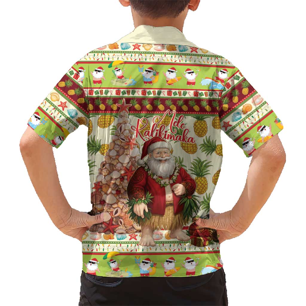 Hawaiian Santa Aloha Pineapple Christmas Hawaiian Shirt Mele Kalikimaka - Polynesian Pride
