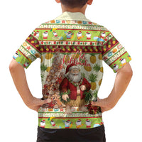 Hawaiian Santa Aloha Pineapple Christmas Kid Hawaiian Shirt Mele Kalikimaka - Polynesian Pride