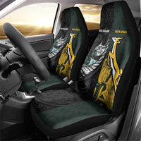 New Zealand and South Africa Rugby Car Seat Cover Silver Fern With Springboks