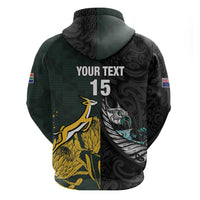 New Zealand and South Africa Rugby Custom Hoodie Silver Fern With Springboks