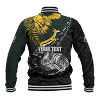 New Zealand and South Africa Rugby Personalised Baseball Jacket Maori Kiwi With Springboks