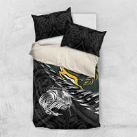 New Zealand and South Africa Rugby Bedding Set Maori Kiwi With Springboks