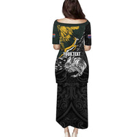 New Zealand and South Africa Rugby Personalised Puletasi Maori Kiwi With Springboks