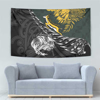 New Zealand and South Africa Rugby Tapestry Maori Kiwi With Springboks