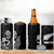 New Zealand Silver Fern Rugby Custom 4 in 1 Can Cooler Tumbler Maori Tiki Black Version