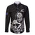 New Zealand Silver Fern Rugby Custom Family Matching Short Sleeve Bodycon Dress and Hawaiian Shirt Maori Tiki Black Version