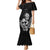 New Zealand Silver Fern Rugby Custom Mermaid Dress Maori Tiki Black Version