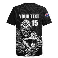 New Zealand Silver Fern Rugby Custom Rugby Jersey Maori Tiki Black Version