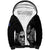 New Zealand Silver Fern Rugby Custom Sherpa Hoodie Maori Tiki Black Version