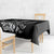New Zealand Silver Fern Rugby Custom Tablecloth Maori Tiki Black Version