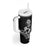 New Zealand Silver Fern Rugby Custom Tumbler With Handle Maori Tiki Black Version