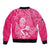 New Zealand Silver Fern Rugby Custom Bomber Jacket Maori Tiki Pink Version