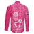 New Zealand Silver Fern Rugby Custom Family Matching Mermaid Dress and Hawaiian Shirt Maori Tiki Pink Version