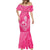 New Zealand Silver Fern Rugby Custom Mermaid Dress Maori Tiki Pink Version