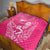 New Zealand Silver Fern Rugby Custom Quilt Maori Tiki Pink Version