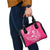New Zealand Silver Fern Rugby Custom Shoulder Handbag Maori Tiki Pink Version