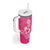 New Zealand Silver Fern Rugby Custom Tumbler With Handle Maori Tiki Pink Version