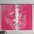New Zealand Silver Fern Rugby Custom Window Curtain Maori Tiki Pink Version