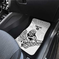 New Zealand Silver Fern Rugby Custom Car Mats Maori Tiki White Version