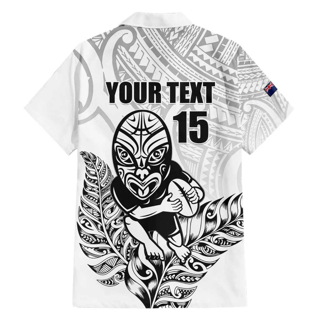 New Zealand Silver Fern Rugby Custom Family Matching Long Sleeve Bodycon Dress and Hawaiian Shirt Maori Tiki White Version