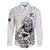 New Zealand Silver Fern Rugby Custom Family Matching Puletasi and Hawaiian Shirt Maori Tiki White Version