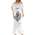 New Zealand Silver Fern Rugby Custom Mermaid Dress Maori Tiki White Version
