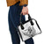 New Zealand Silver Fern Rugby Custom Shoulder Handbag Maori Tiki White Version