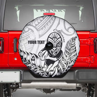 New Zealand Silver Fern Rugby Custom Spare Tire Cover Maori Tiki White Version