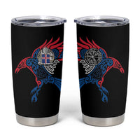 Iceland Viking Culture Tumbler Cup Norse Mythology Raven Tattoo