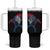 Iceland Viking Culture Tumbler With Handle Norse Mythology Raven Tattoo