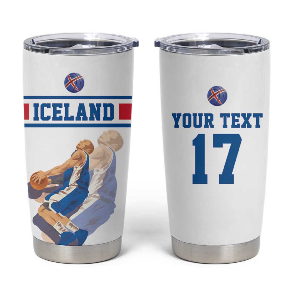 Iceland Basketball Custom Tumbler Cup White Style