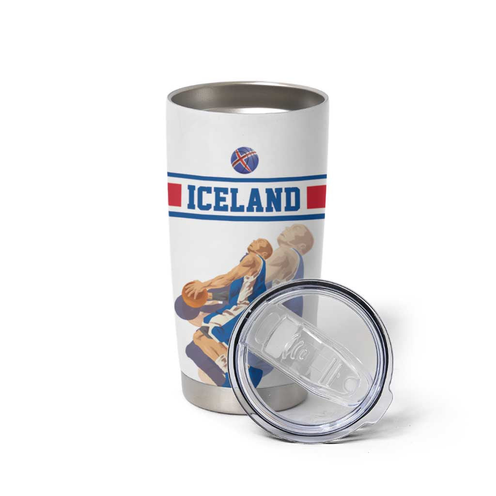 Iceland Basketball Custom Tumbler Cup White Style