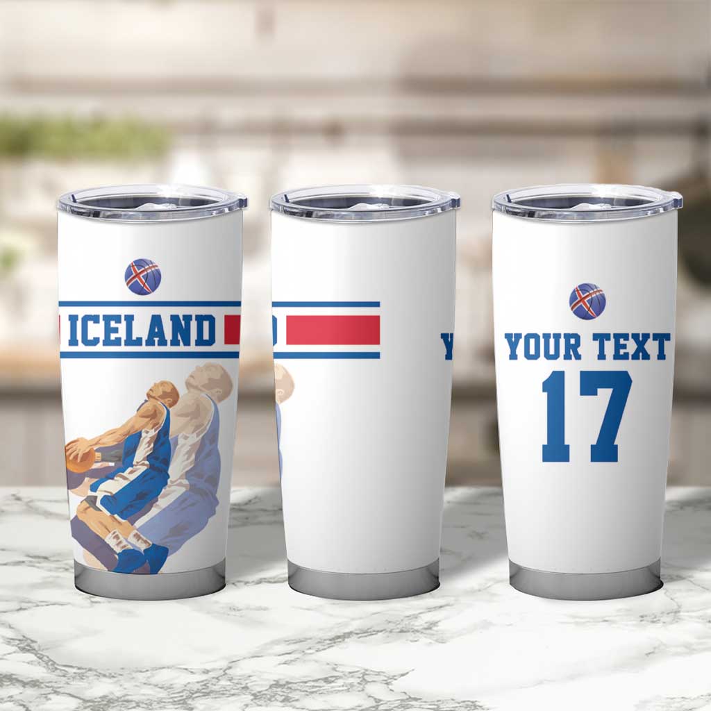 Iceland Basketball Custom Tumbler Cup White Style