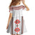 Bulgarian Embroidery Style Seamless Pattern Family Matching Mermaid Dress and Hawaiian Shirt