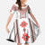 Bulgarian Embroidery Style Seamless Pattern Family Matching Off Shoulder Maxi Dress and Hawaiian Shirt