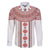 Bulgarian Embroidery Style Seamless Pattern Family Matching Off Shoulder Maxi Dress and Hawaiian Shirt