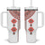 Bulgarian Embroidery Style Seamless Pattern Tumbler With Handle