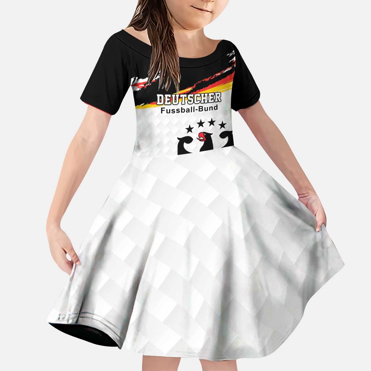 Custom Germany Football Kid Short Sleeve Dress Come On DFB-Team