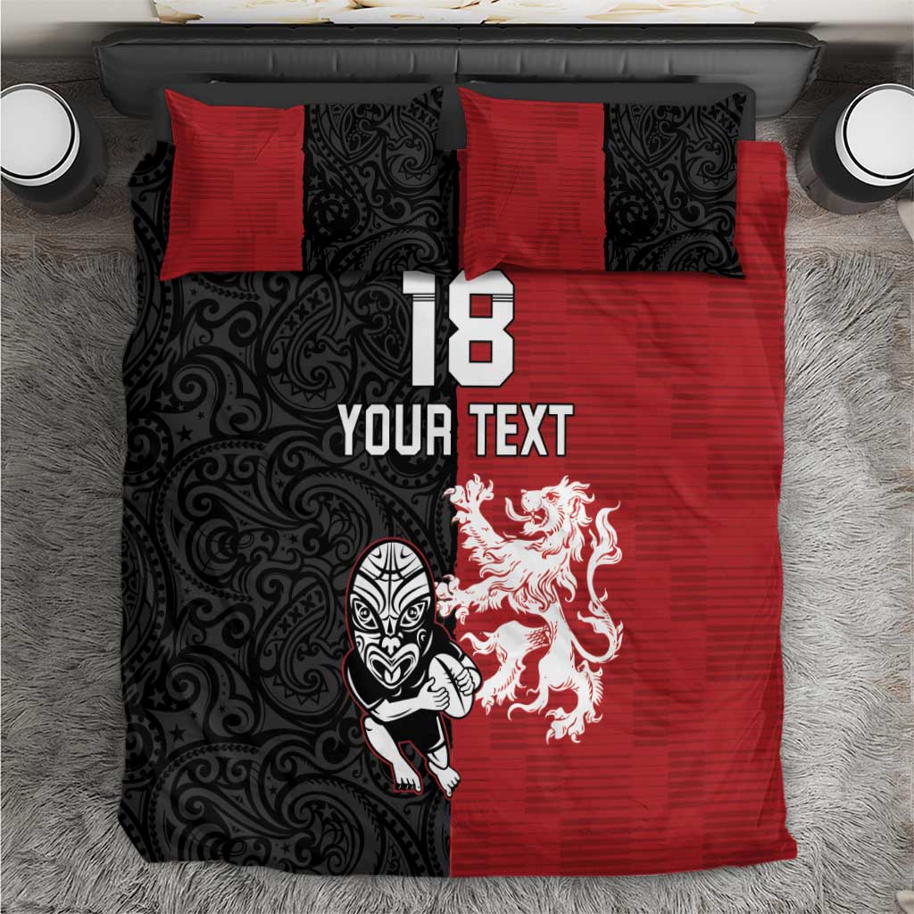Custom British Lions New Zealand Bedding Set Unique Style - Polynesian Pride